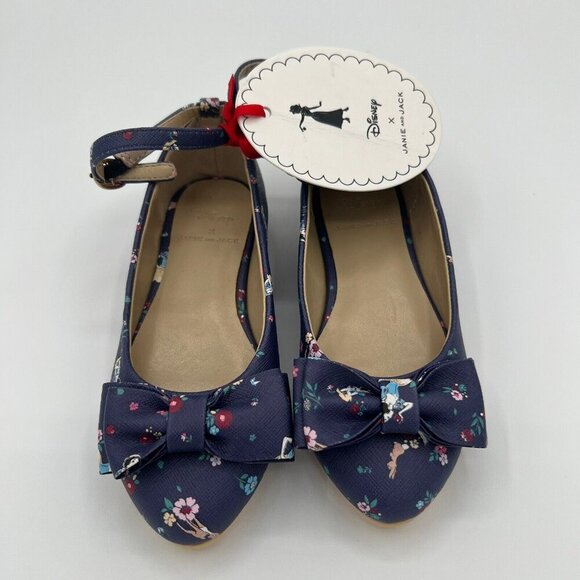Janie and Jack x Disney Toddler Girl's Snow White Dress Shoes Size 9 Buckle - Picture 1 of 8